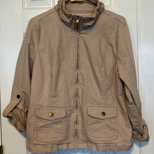 Live a little Rose Pink Woman’s jacket size Medium gently used great condition